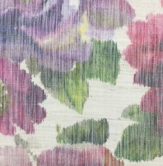 3 Yard Cut Striated Floral Medium to Heavy Weight Home Decor Fabric