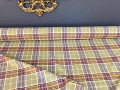 100% Wool British Tartan – Mauve & Olive – Midweight Jacket / Upholstery Fabric