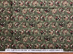 2004 THIMBLEBERRIES Quilt Club Collection Fabric By RJR Fabrics 100% Cotton 1 Yd