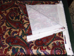 Stanley King Studio Warm PAISLEY Print Upholstery Fabric DuPont Teflon 4+ Yards