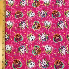 BTY Nickelodeon Viacom Jojo Siwa Friends Are Magic Pink Unicorn Fabric Material