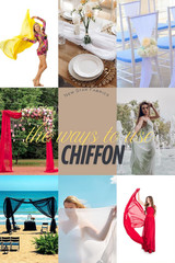 Chiffon Draping Fabric by the Yard – 10 Yards | Soft Sheer White Fabric for Drap