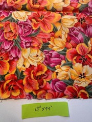 Floral Fabric Lot – Approx. 12 Yds Total Quilting Cotton Brights & Cottagecore