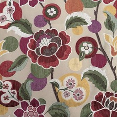 Heavy Woven Jacobean Floral Fabric Jacquard Tapestry Upholstery 3 Yards 57”x110”