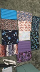 Lot of 11 Large Vintage Fabric Pieces – Floral & Pattern Prints – 1.5×1.5m Each