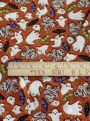 Spooky Snacks Halloween Fabric Candy Cookie Creepy Confections Ghost Mummy 2 yds