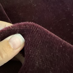 DESIGNER PLUSH MOHAIR Burgundy VELVET WOOL MULTIUSE FABRIC 17X25″