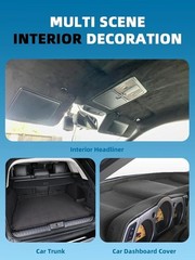 Crease-Free Red Suede Headliner Fabric 96″ L x 60″ W – Hassle-Free Installation
