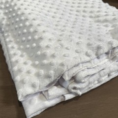 Joann Fabrics White Bubble Minky – 2 yards + 20” X 60” – JOANNS (92”x60”)