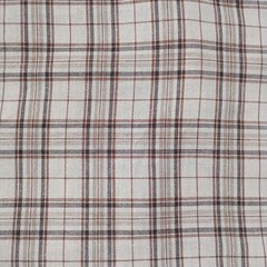 5.5 Yds MCM Mid Century Modern Plaid Linen Fabric Brown Tan Neutral Upholstery