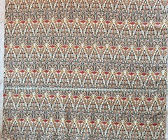 John Robshaw Marmar Kashmir Hand Blocked Fabric 2 yds 54″ W Linen Cotton