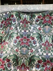 STANLEY KING STUDIO screen print chintz Floral Fabric 53.5″w- 6.66 yards (20 ft)