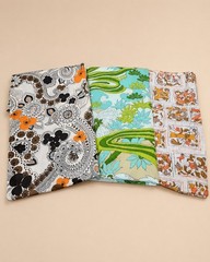 VTG 60s 70s Fabric Lot 3 Mod GoGo Floral Paisley Retro Print 1–2 Yards Each New