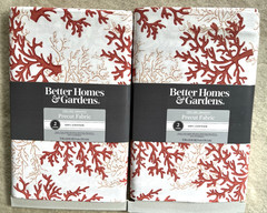 2 Better Homes & Gardens 100% Cotton CORAL REEF TERRACOTTA Fabric 2 Yards Each