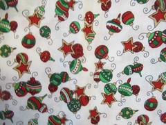 Season’s Greetings “ORNAMENTS ALLOVER” Fabri-Quilt Cotton Fabric SZ 1Y10″X