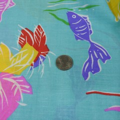 Colorful Tropical Fish Cotton Fabric 6 Yards Available Sold by the Yard 45″w BTY
