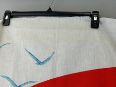 Rainbow w/ Seagulls Birds Fabric Panel Wall Hanging White Background 44″ x 54″