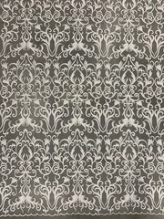 Haley WHITE Floral Swirl Embroidery on Mesh Royalty Lace Fabric by the Yard