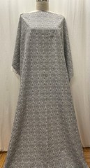 100% Fine Cotton Poplin Printed Gray White Joann Fabric 1 .5 Yard Long 45″ W
