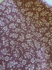 2.5 Yards Pink White Roses Small Floral Cotton Quilting Fabric