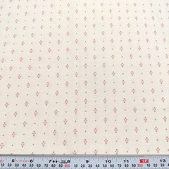 Honeymoon Cottage Gloria Parsons Blue Hill Fabrics Pink Cream Cotton Remnant 15″