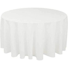 120 Inch Round Tablecloth Polyester Wrinkle Resistant Reusable Cover