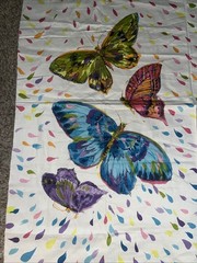 Butterfly Vtg Panel Abbot Fabrics Large Butterflies Unique