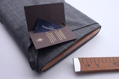 Ermenegildo Zegna 100% Silk Prince of Wales Suiting Fabric Gray 4.5m Luxury