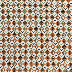 Halloween Fabric Checked Hallowe’en Night by RJR 1 YARD 100% Cotton