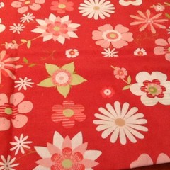 White Daisy Fabric 1 Yd Brother & Sister 2007 Pink Background 100% Cotton Floral