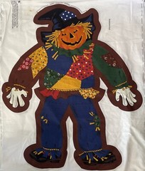 Cranston Printworks Vtg Patchwork Scarecrow Printed Panel Cut and Sew Pattern