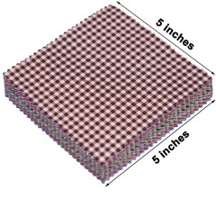 80Pcs 5×5 inch Gingham Cotton Fabric Squares, Plaid Charm Packs for Quilting …