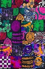 African Fabric/ Ankara – Multicolored ‘Creative License’, YARD or WHOLESALE