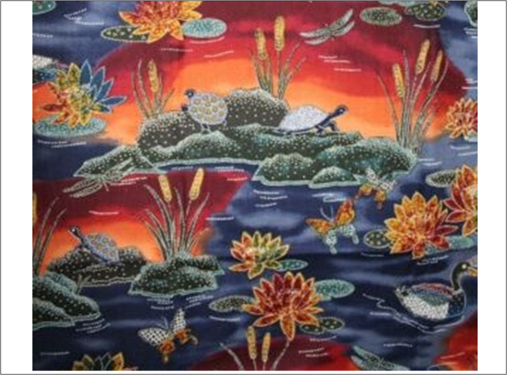 POND DUCK REEDS WATER LILY TURTLES BALSON HERCULES GROUP COTTON SEW QUILT FABRIC