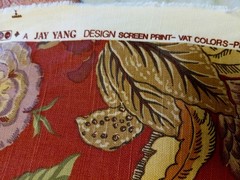 VTG Jay Yang Design Floral Jacobean Upholstery Cotton Fabric 54″ X 92″