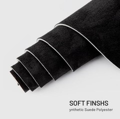 Suede Auto Headliner Fabric with Foam Backing – Interior 120″ L × 58″ W Black