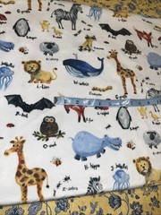 Animal Alphabet Minky Fabric Micheal Miller Zoo Animals