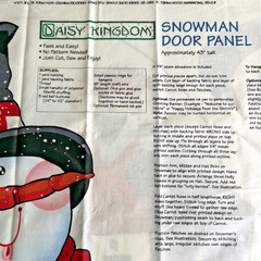 VTG 90s Daisy Kingdom Santa Moose Joyful Snowman Door Panels Cut N Sew Lot of 3