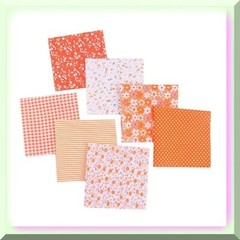 Printed Linen Fabric Pack 2 Pieces 25x25cm