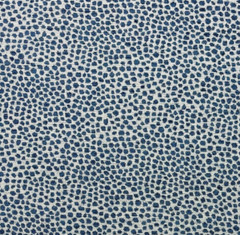 BALLARD DESIGN TULLY TEAL BLUE RAISED ANIMAL SPOT WOVEN FABRIC BY YARD 57″W