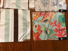 WALFAB 12 pcs Tropical & Stripes 11 1/4 x 12 3/4″ Fabric Samples