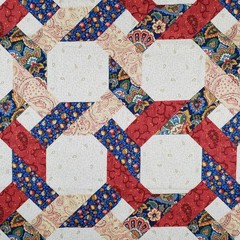 Springs Cheater Quilt Fabric Hexagons 1 Yard