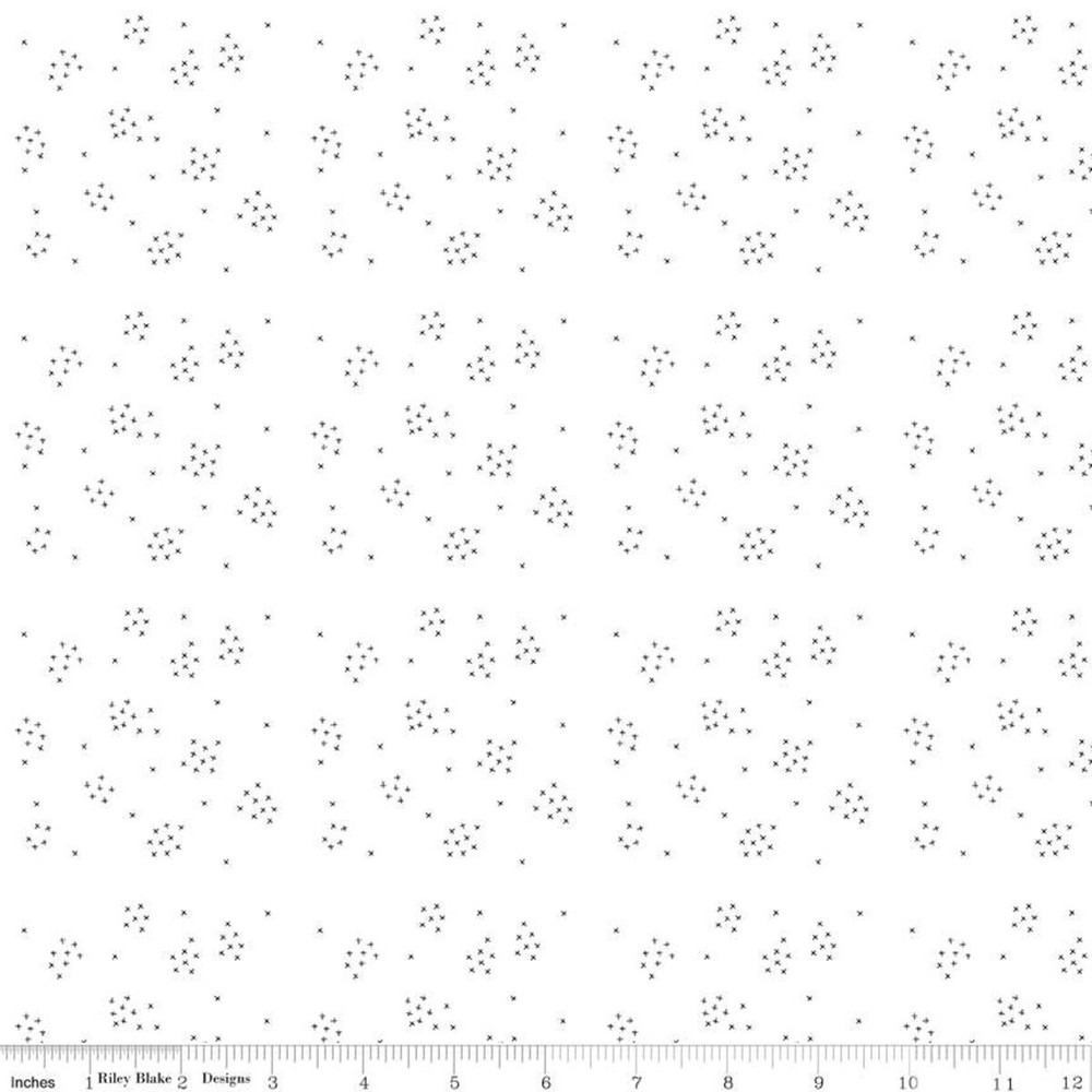 Fat Quarter Riley Blake “Hush Hush” Criss Cross Gray Low Volume Quilting Cotton