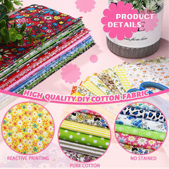 1200 Pcs 4 X 4 Inches Cotton Fabric Bundle Floral Precut Fat Squares Scraps Cott