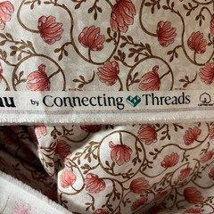 Belle Nouveau Connecting Threads Fabric Twisting Tulips Antique Pink 44″ x 4yds