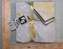 JoAnn Metallic Tonal 5 x 5″ Squares Fabric Shapes Sewing Quilting Fast Shipping