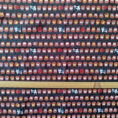 Japanese Cat Fabric Bundle 5pcs 50cm 20″ Kokka Cotton Cute Sushi UFO Daruma