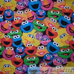 BonEFul FQ Cotton Quilt Rainbow Elmo Kid Baby Girl Boy Unisex Muppet Movie Book