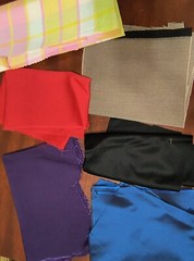 Lot of 110 Individual Mixed Fabric Pieces (Some are Duplicated) Approx 4lbs