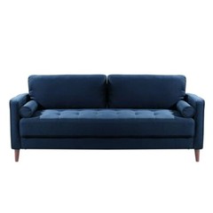 Lorelei Mid-Century Modern Sofa, Navy Blue Fabric, Mid century modern design